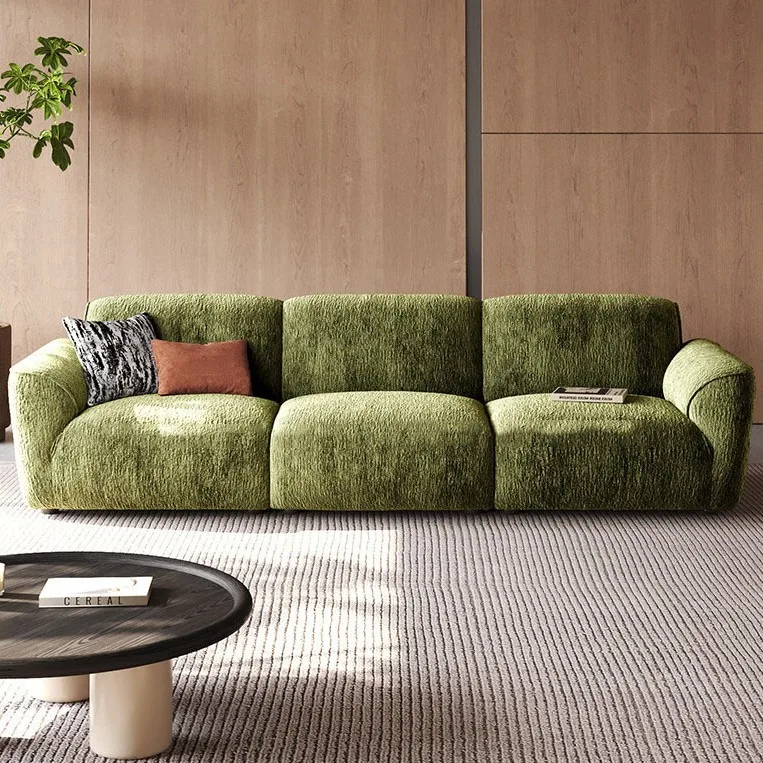 Jinyuan Grand fully dismantled and washed fabric sofa anti-cat scratch living room retro chenille small apartment cloth sofa