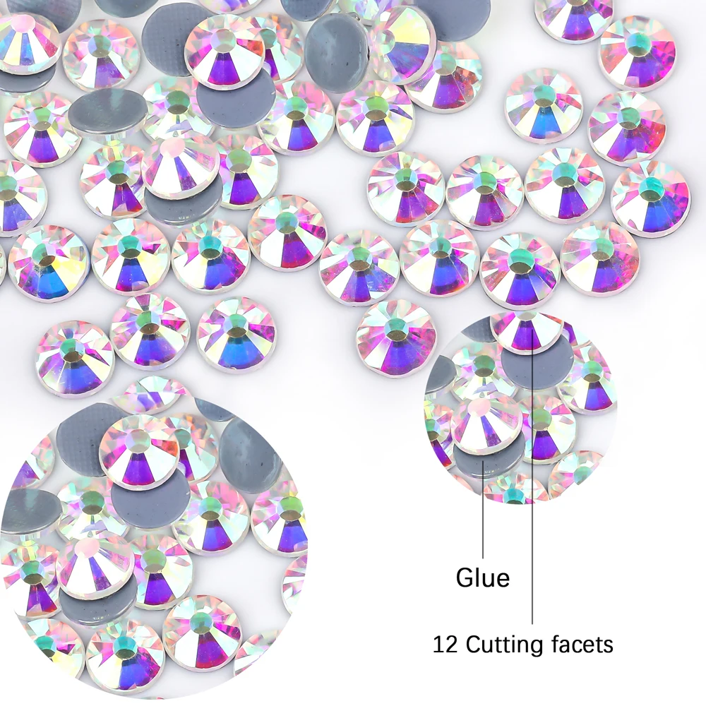 Top Quality Better DMC Clear Hotfix Rhinestones Super Bright Glass Strass Iron On Crystal Hot fix Rhinestone For Fabric Garment