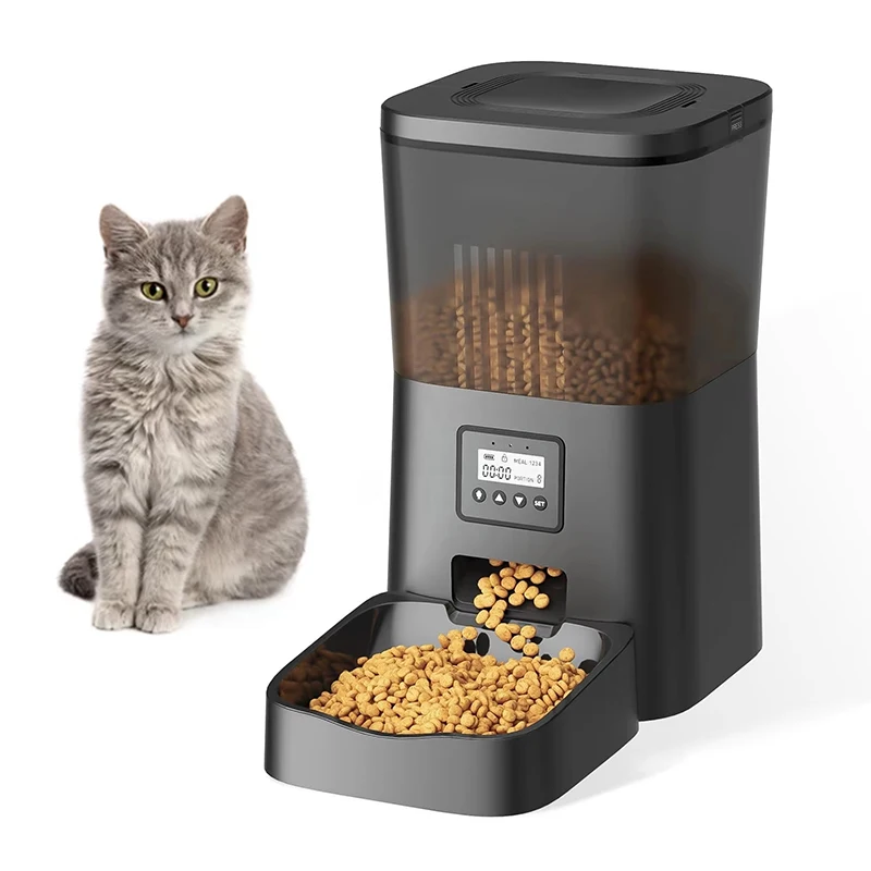 Cat Feeder,Factory Direct Sell Automatic Cat Food Dispenser 4L Timed Dog Pet Feeder WiFi 1-6 Meals Portion Control Dry Food