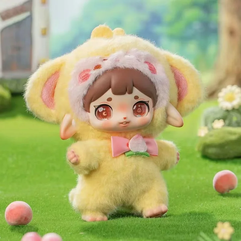 กล่องสุ่มตุ๊กตาไวนิลหน้าตุ๊กตาแบบน่ารัก รุ่น Genuine Ruby Happy Fluffy Series ของสะสม ตุ๊กตาแอคชั่นฟิกเกอร์ จี้ห้อยคอ ของขวัญ