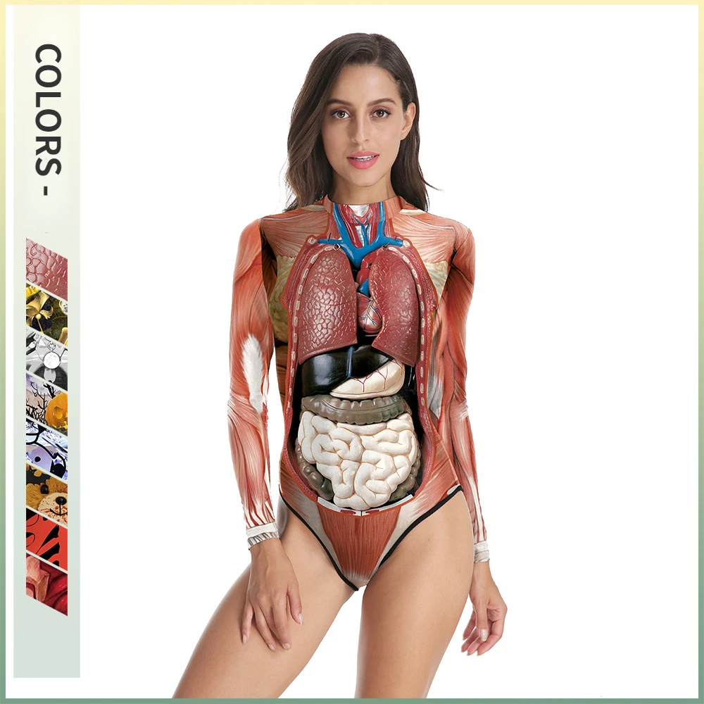 Women Skull Skeleton 3D Digital Printing One-piece Swimsuit Adults Girls Anime Swimming Party Cosplay Costumes Swimwear Bodysuit