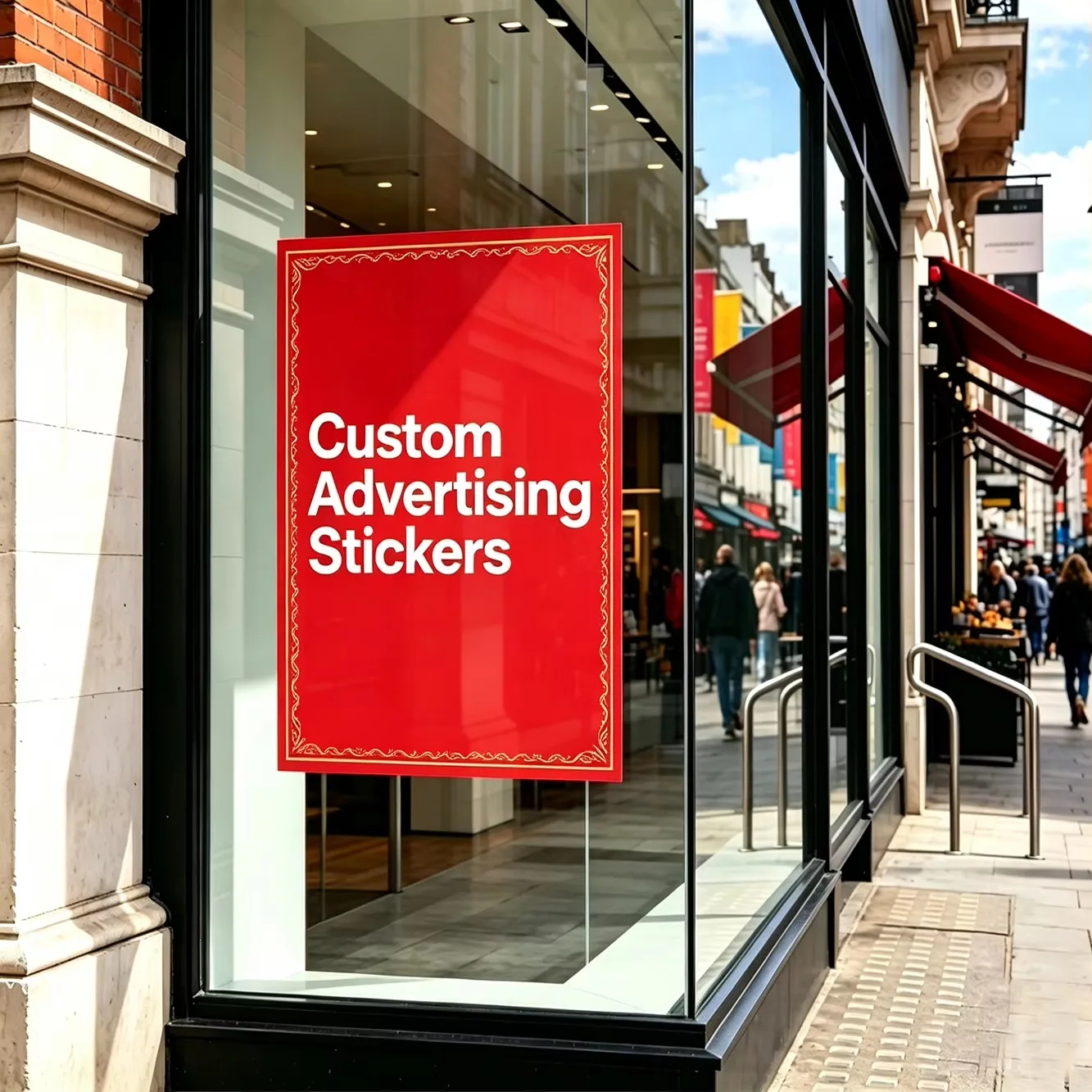 Custom Printed Waterproof Non-Transparent Self-Adhesive Stickers Advertising Decals Business Advertisements Promotion Campaigns