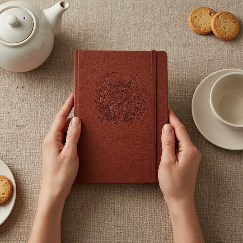 Modernes gepunktetes Notizbuch mit Kunstledereinband, 160 g/m2 dickes Papier, 160 Seiten, weiche Ecken, öffnet 180 ° – Detail 8
