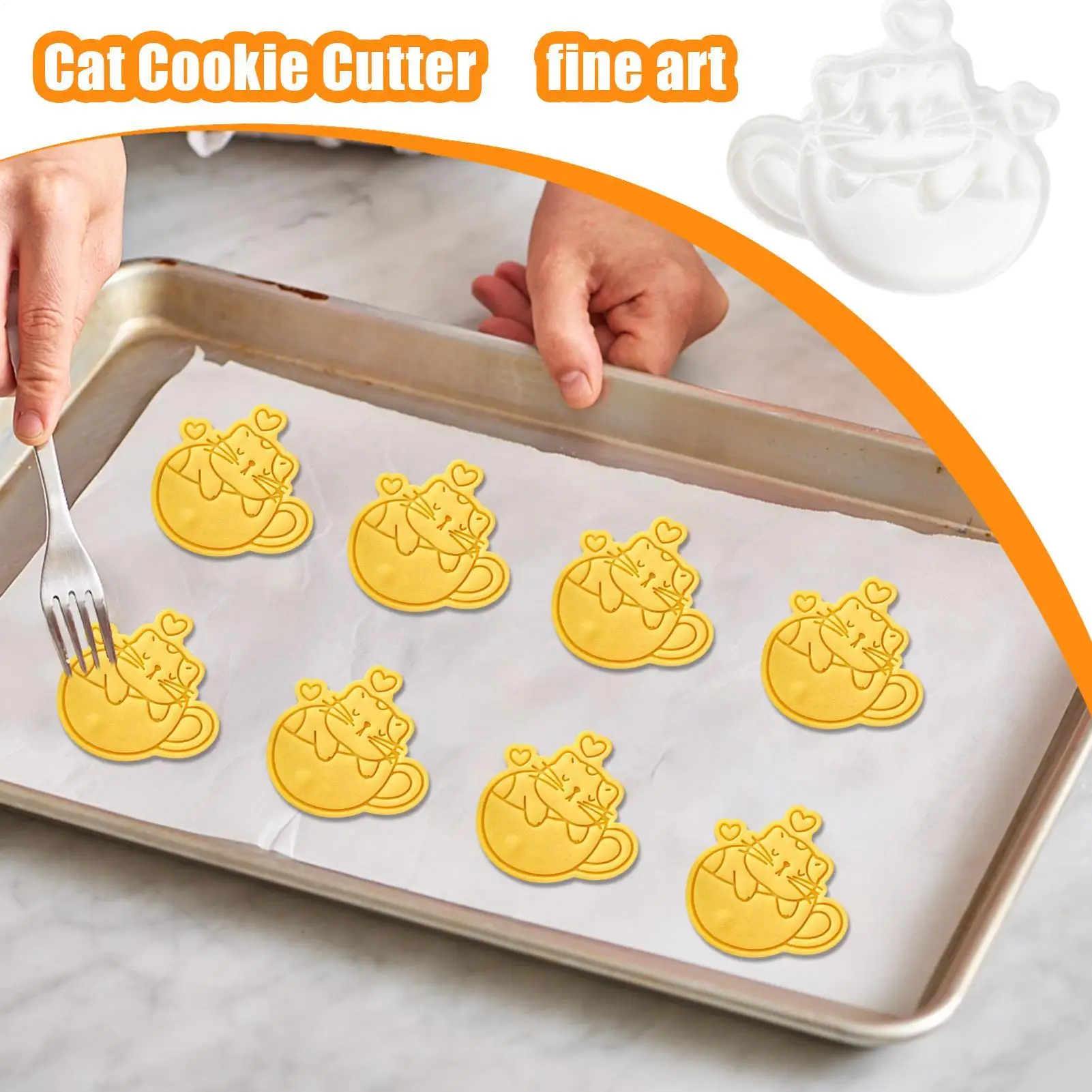 Cat Candy Mold Cartoon Pastry Mould Cook Tool Easy Demolding Cute Mould For Celebration Kitchen Valentine Baking Home Festival