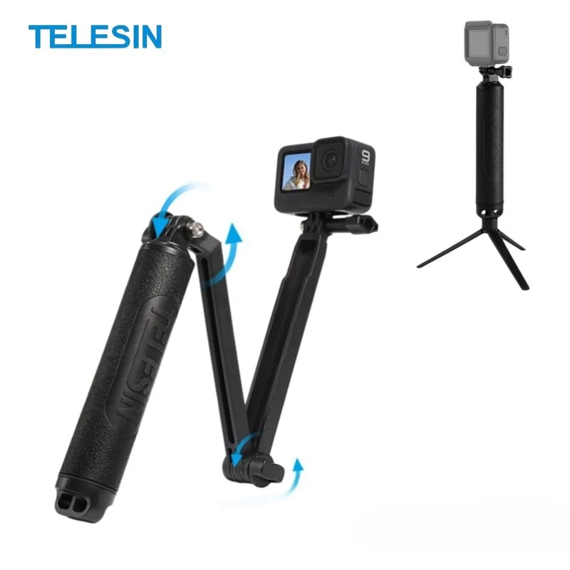 

TELESIN Portable Floating Selfie Stick Tripod for Gopro Hero 13 12 11 10 9 8 7 6 DJI OSMO Action 5 4 3 Action Camera Accessories