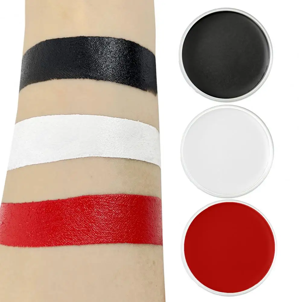 Long-lasting Face Body Makeup Professional Colored Oil Face Body Paint Palette Kit for Halloween Cosplay Theater Capacity White