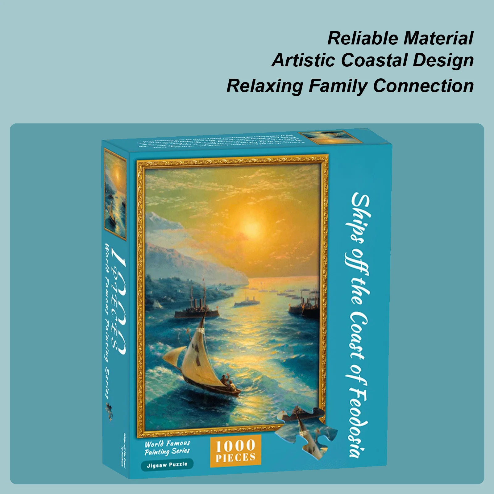 

Landscape Puzzles Aesthetic Coastal Boat Patterns Toys 1000-Piece DIY Scenery Puzzle For Adult Kids Teen Christmas Thanksgiving