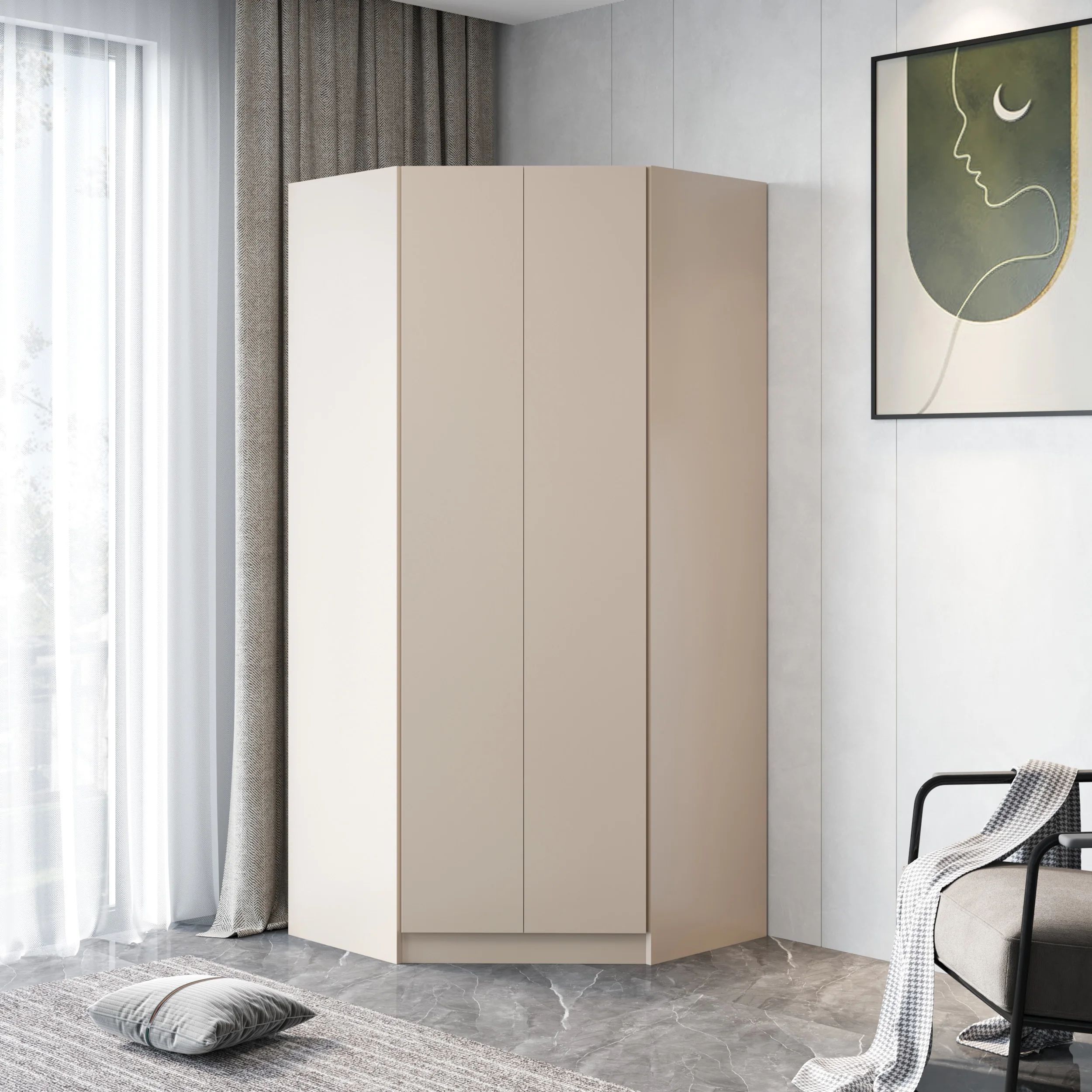 

Simple wardrobe, household bedroom, small unit, children's corner wardrobe, household wardrobe, storage and organizing cabinet