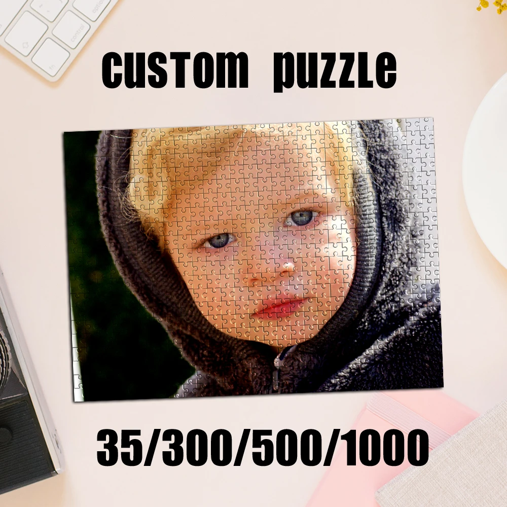 35/300/500/1000 Stück personalisiertes, individuelles Foto-Puzzle mit Gruppenfoto aus der Kindheit, handgefertigte Geschenke, Lernpuzzle-Spielzeug