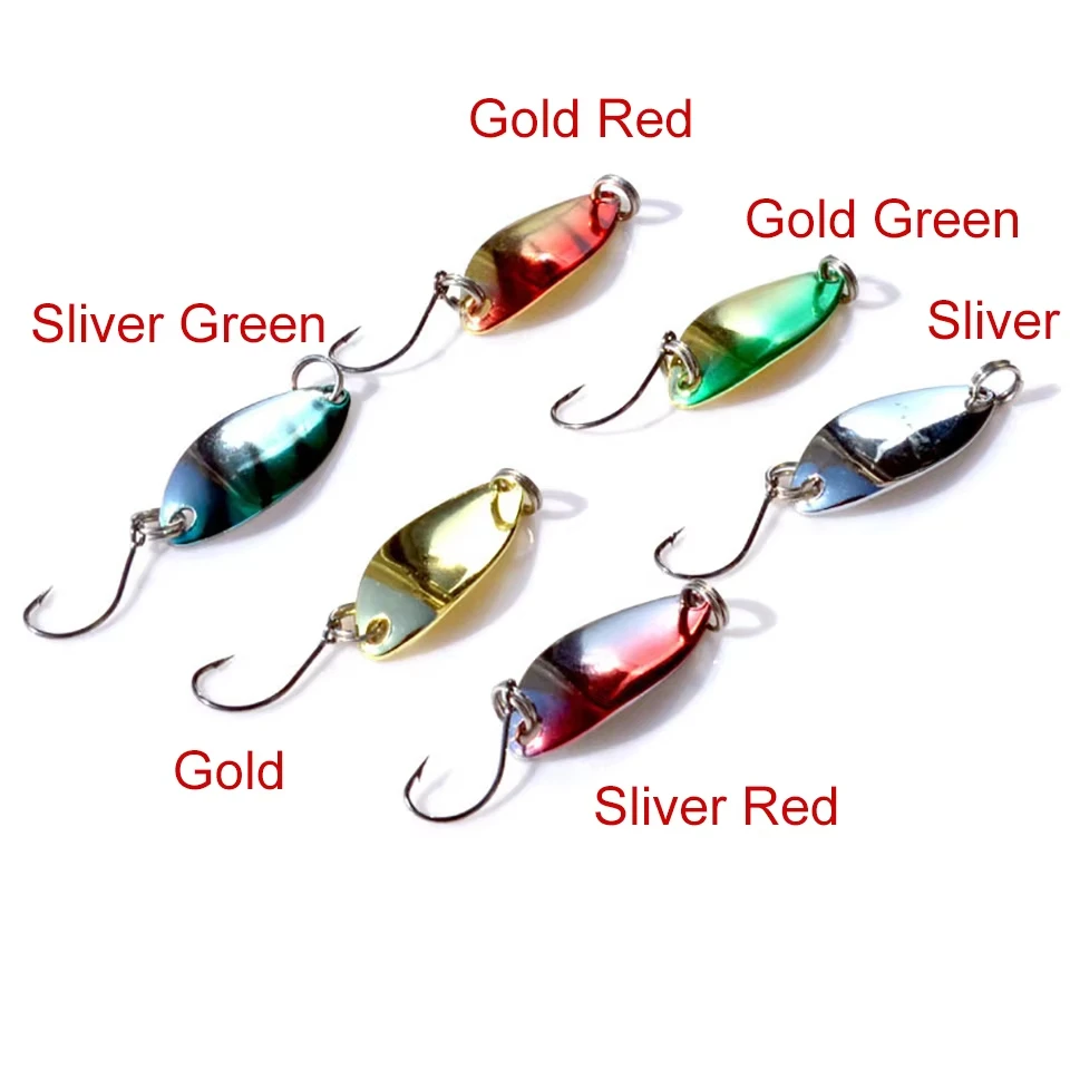 WALK FISH 10Pcs/6Pcs 2.5g 32mm Spoon Bait Metal Fishing Lure Single Hook Spinner Winter Ice Fishing Hard Bait Lures White Stripe