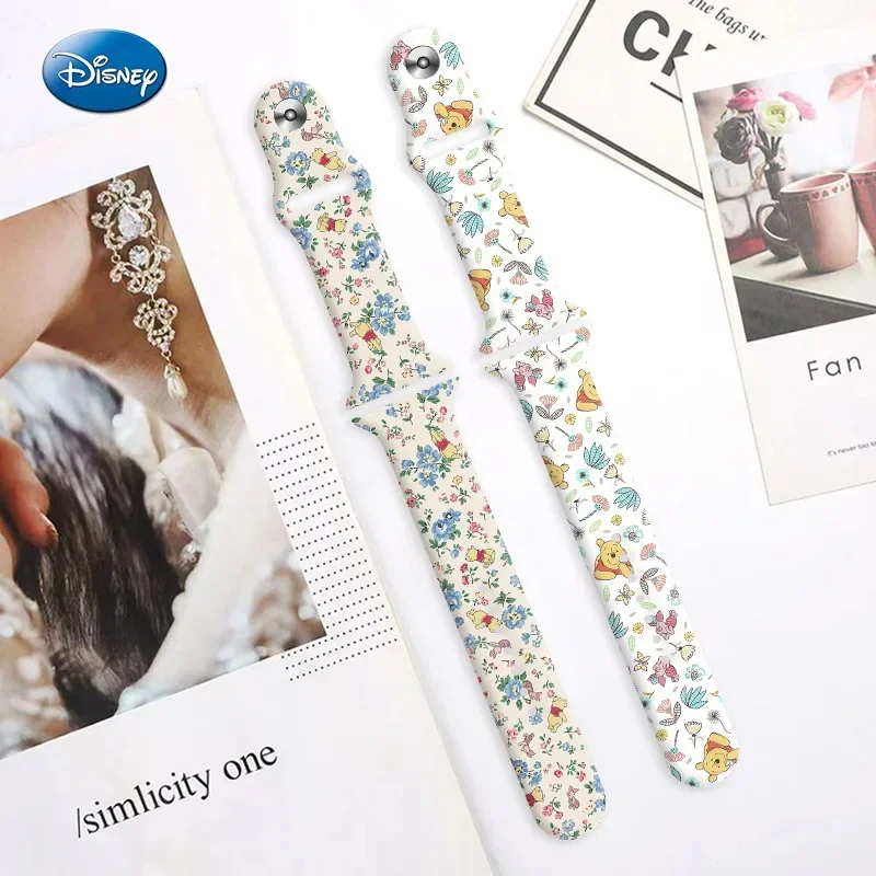 Disney Winnie Pooh Strap For iWatch Band 45mm 44mm 42mm 41mm 40mm 49mm correa bracelet iwatch series ultra 9 7 se 3 6 8 5 4 Gift