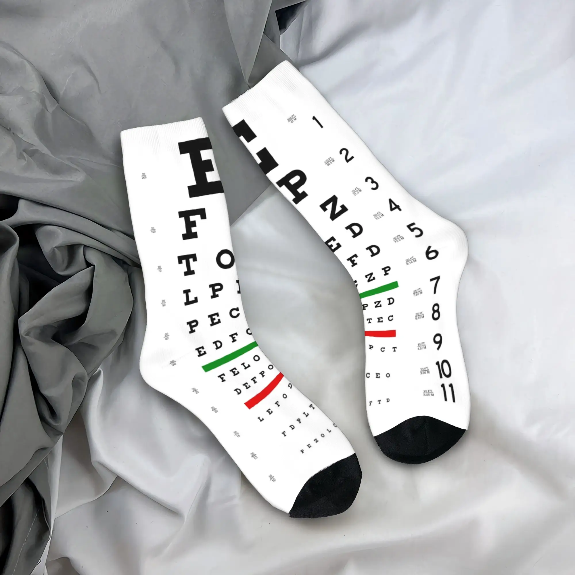 Ophthalmologist Optician Eye Clinic Stockings  Design Retro Socks Winter Anti Bacterial Socks Adults Men Running Soft Socks