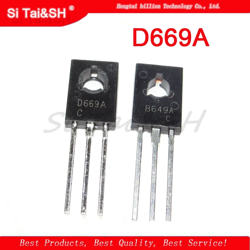 20pcs 2SB649A 2SD669A TO-126 (10pcs B649A + 10pcs D669A) ( 10pcs H669A + 10pcs H649A ）H669 H649