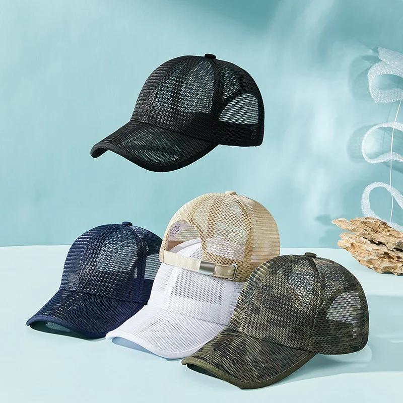 Summer Men Hat Openwork Brim Breathable Mesh Cap Outdoor Sports Sunscreen Baseball Women Sunhat