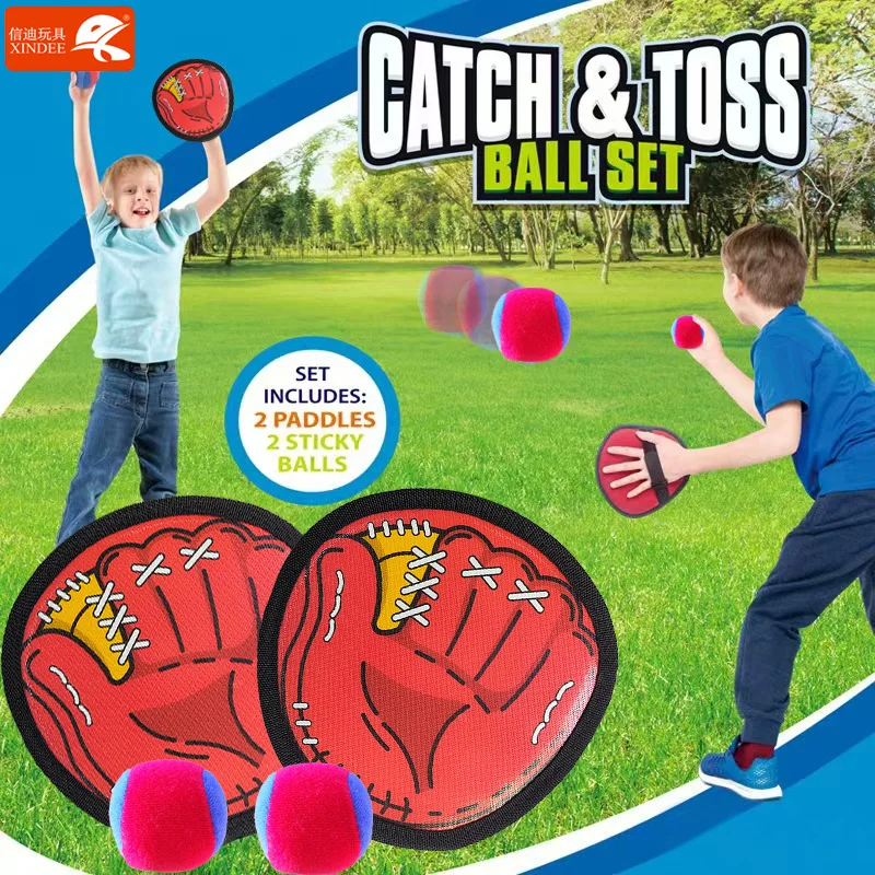 Zestaw zabawek sportowych na zewnątrz z lepkimi piłkami dla dzieci i dorosłych, interakcja rodzic-dziecko, gra edukacyjna, zabawka sportowa na kemping.