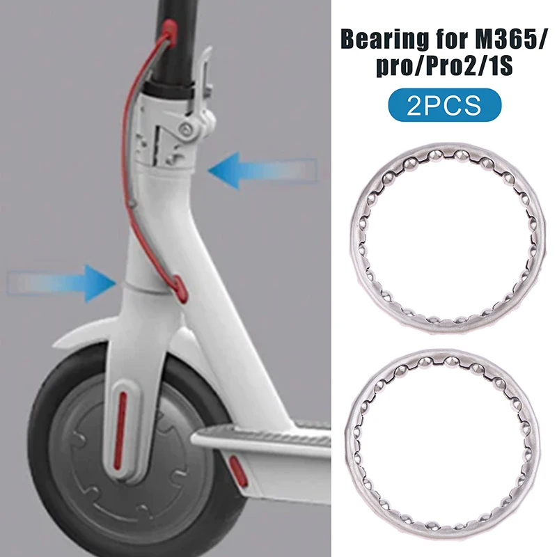 2Pcs Electric Scooter Fork Bearing Bowl Vertical Rod Rotating Ball Steering Device For XIAOMI E-scooter Steering Bearings