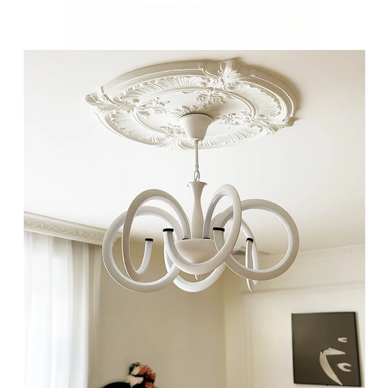 

Cream-style French retro chandeliers, living room main light European and Italian light luxury high-end dining ceiling light