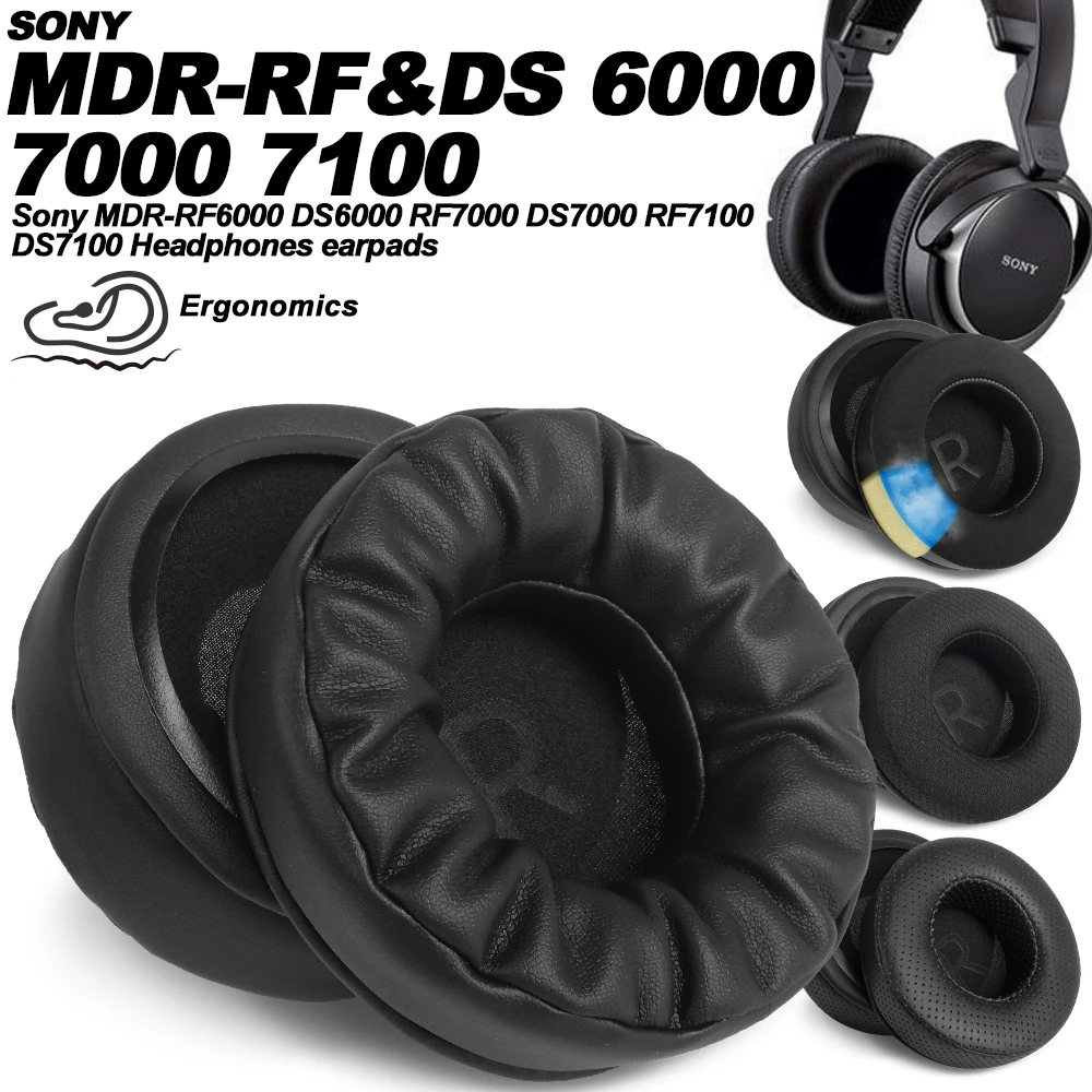 Earphone Pads for Sony MDR-RF6000 DS6000 RF7000 DS7000 RF7100 DS7100 Replacement Earpads Headphones Cloth Memory Covers Sponge