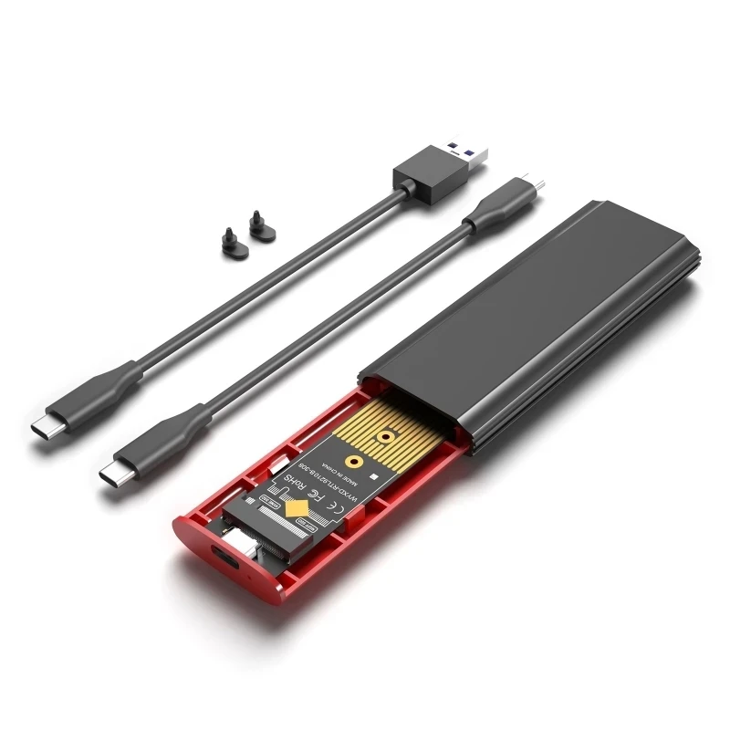 M.2 Nvme Ssd Behuizing Adapter Tool-Vrij Usb C 3.1 Thunderbolt 3 10Gb Ngff Sata Pcie M-Sleutel Voor 2230 2242 2260 2280 Dual Protocol