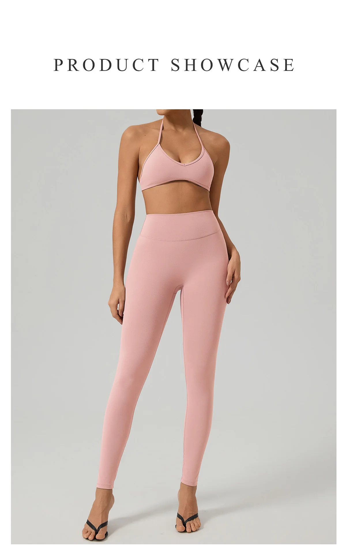 Ctenkevet Hochtailliertes Yoga-Set für Frauen Schnelltrocknende Atmungsaktive Sommer-Trainingskleidung für Outdoor-Laufen und Fitness-Aktivitäten – Detail 3