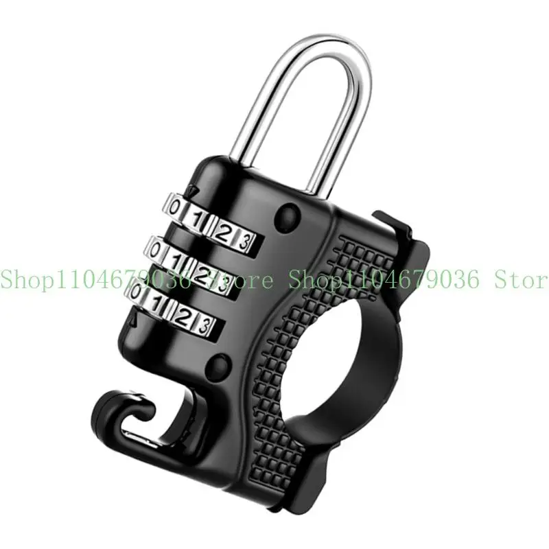 652F Quick Installation Helmet Lock With Storage Hook For Motorcycles Scooters Electric Bikes Metal Build Compact Mounting
