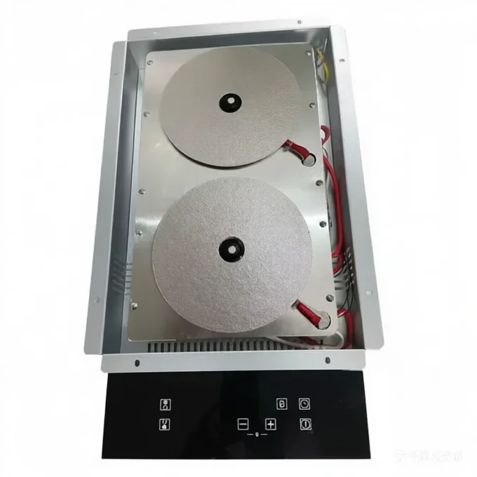 2 Burners Invisible Hidden Induction Cooktop, 110-270V Wide Voltage Under Counter Induction Hob