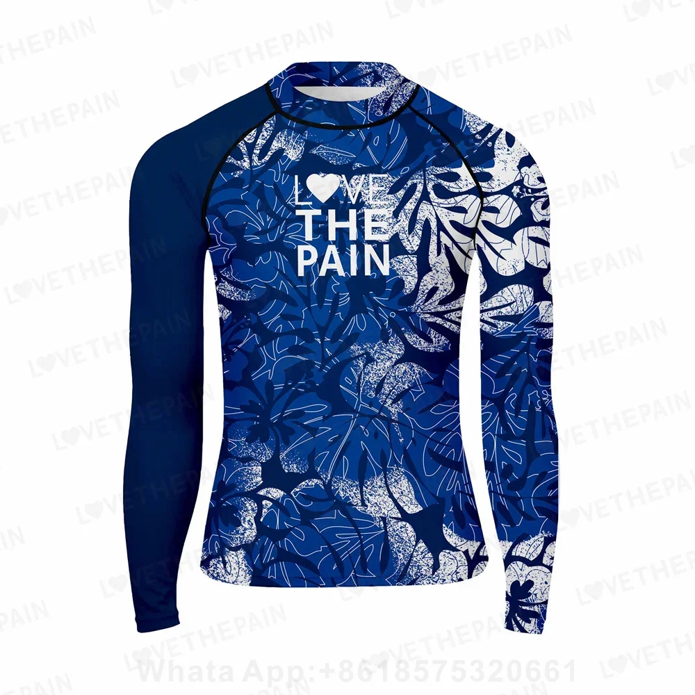 

Men Swimsuit Swimming T-shirt Beach Uv Protection Swimwear Rash Guard Long Sleeve Lycra Surfing Diving Swimsuit Surf Rashguard