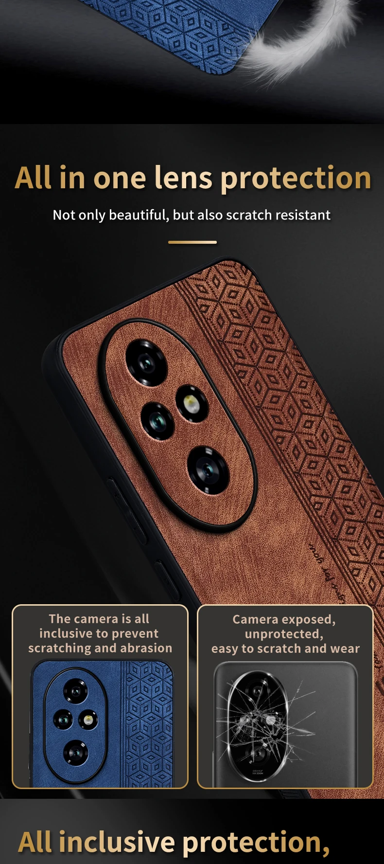 Für Honor 200 200Pro 200 Lite Leder Elite Stoßfest Telefon Fällen Für Honor200 Weiche Schutzhülle Telefon Shell Fall – Detail 6