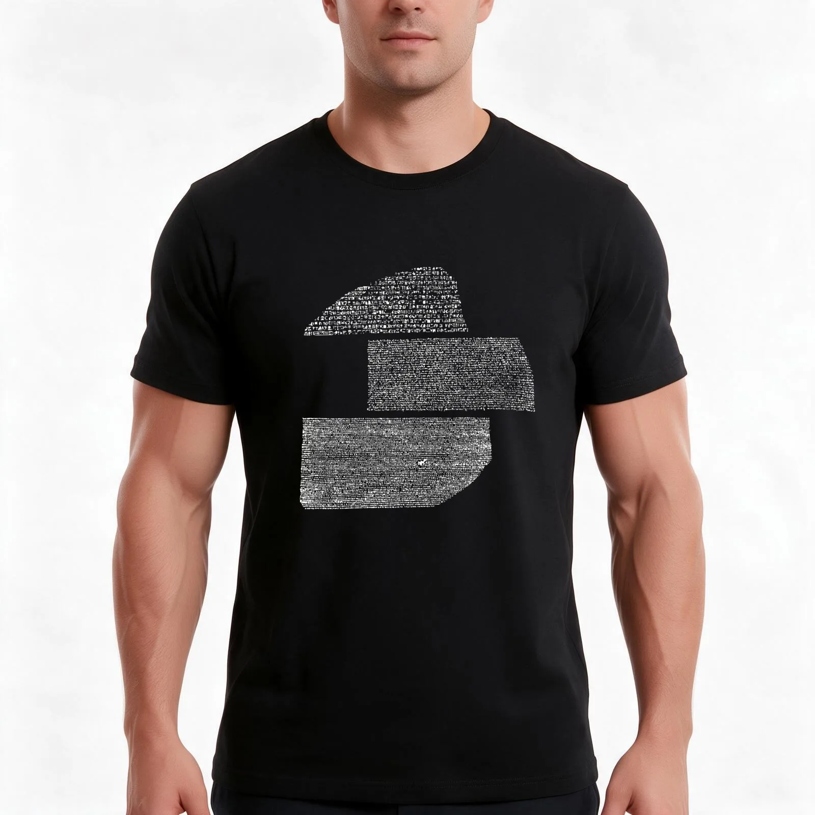 Rosetta Stone Shift Shape T-Shirt, Summer Casual Cotton Tee, Oversized Streetwear Tops, Vintage Graphic Print, Unisex Men Women