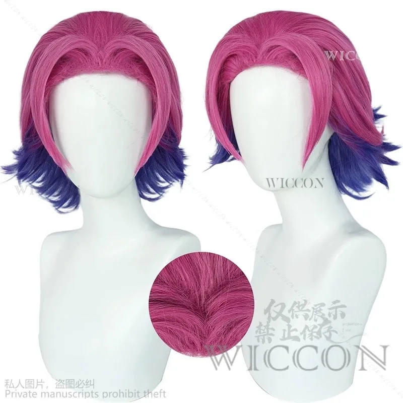 2025 yiyi Anime Cos Cosplay Wig Game LOL Heartsteel Shieda Kayn Short Heat Resistant Synthetic Hair Party Wigs + W view 5