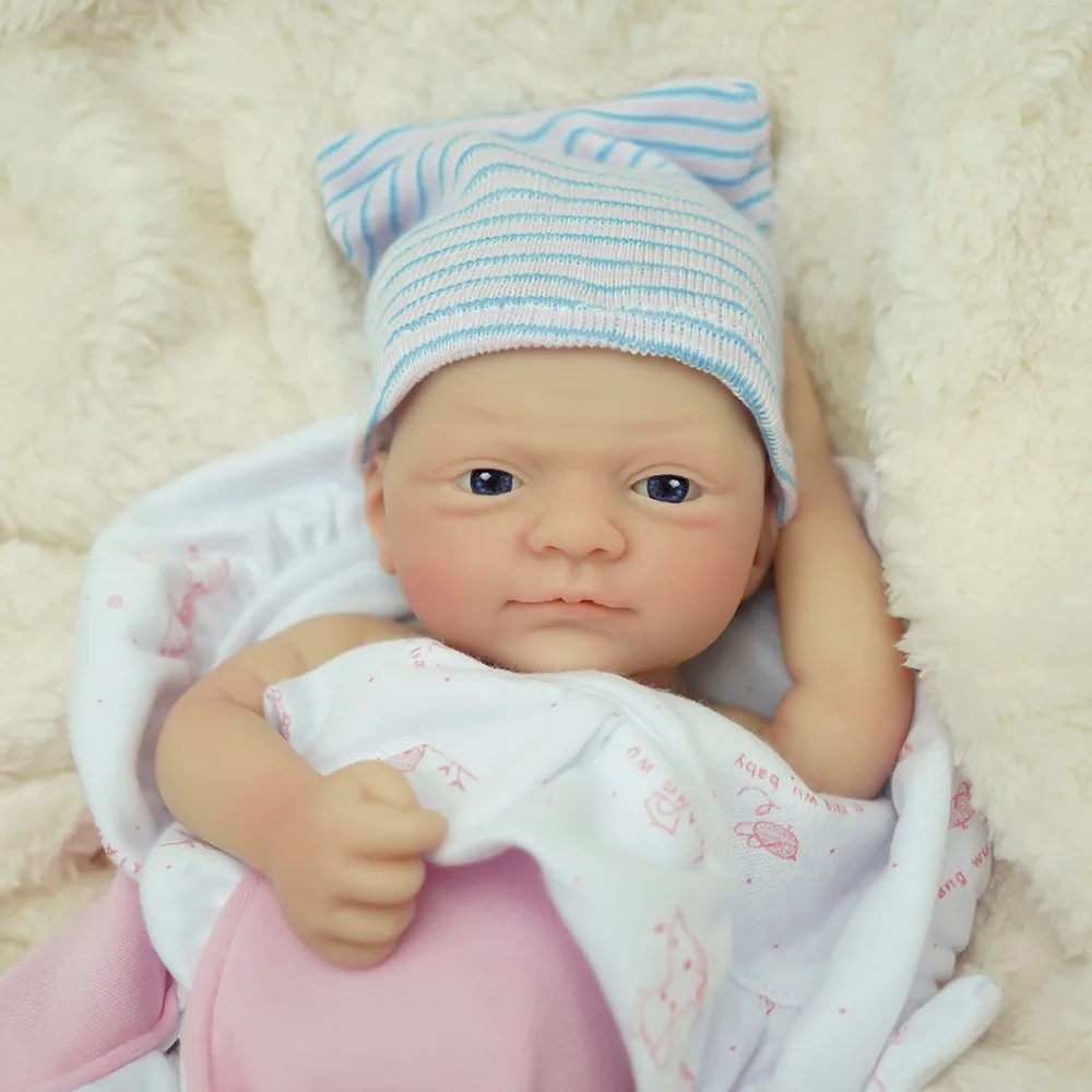 Reborn Baby Dolls 12" Micro Preemie Full Body Silicone Baby Doll Realistic-Newborn Baby Dolls Open Eyes Boy That Look Real