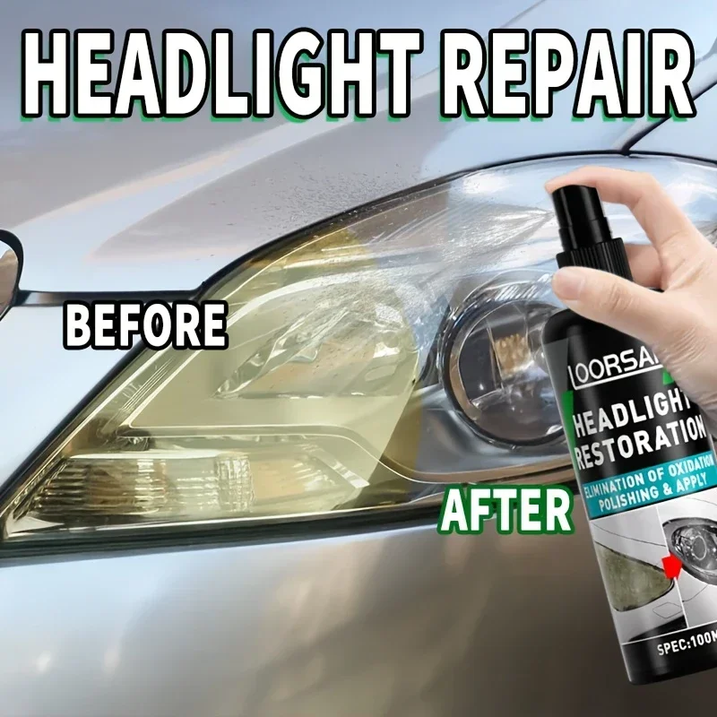 

Универсальный спрей для восстановления автомобильных фар, полировка не требуется, удаляет пожелтение и окисление, восстанавливает четкость, длительный срок службы