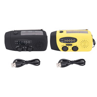 Emergency Radio AM FM Emergency Radio 600mAh Power Bank 3 Led Solar Hand Crank Portable SOS Alarm Multifunctional for Outdoor