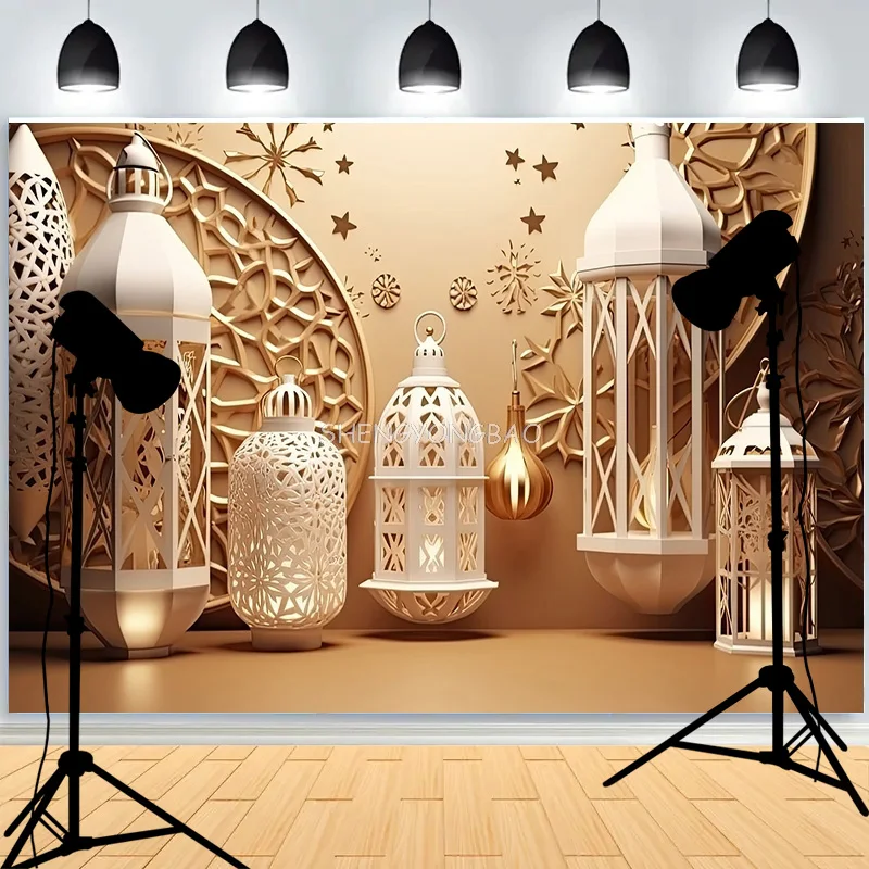 Geometric Patterns Arabesque Arched Door Dome Photography Background Lslamic Architecture Palace Studio Backdrops BT-11