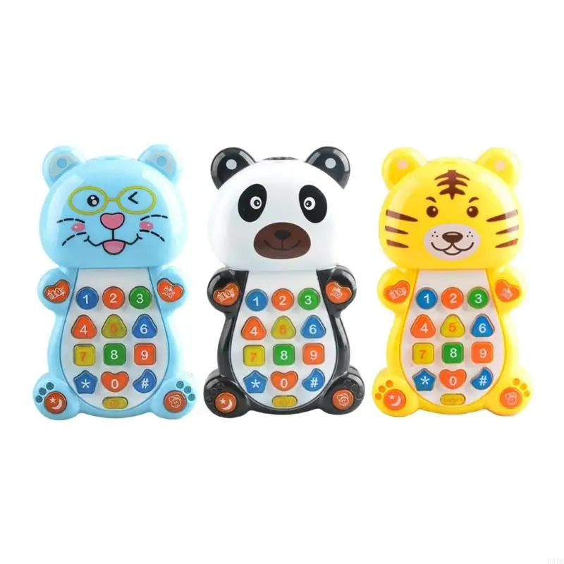 Interactive Cartoon Theme Musical Phone Learning Toy for Fine Motor Development P31B