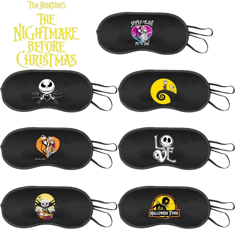 The Nightmare Before Christmas Patch Black Eye Mask Christmas Eve Horror Peripheral Breathable Sunshade EyeMask Unisex