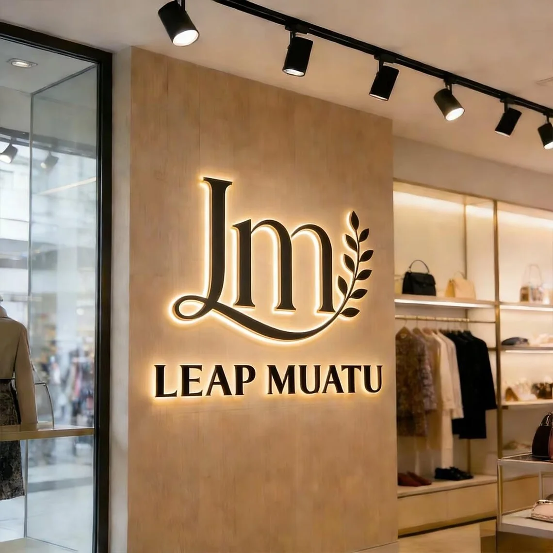 Custom LED illuminated Business Logo Backlit Sign Metal Letters Signage Outdoor Halo illuminated 3D Sign Large Metal Letters