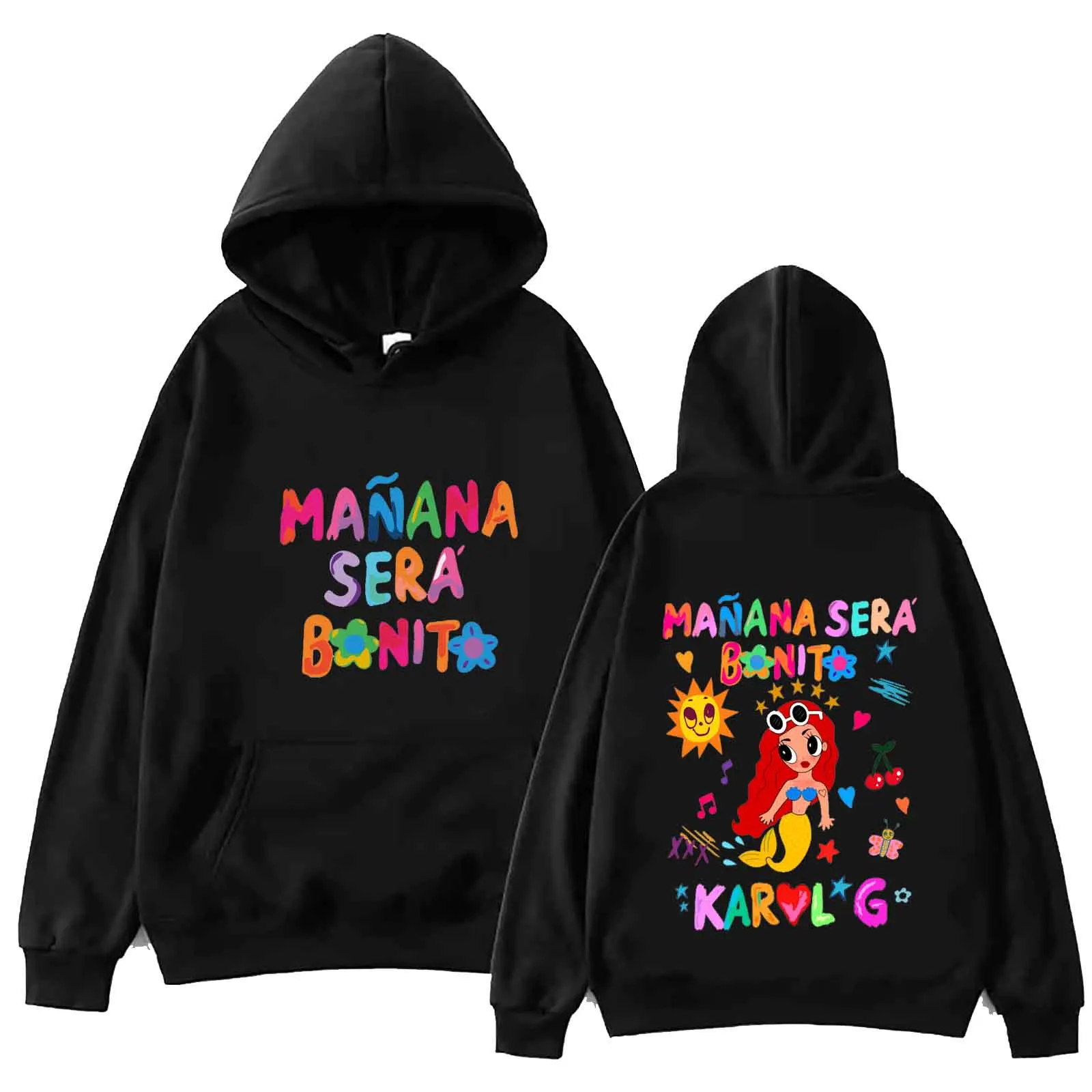 

Karol G Manana Sera Bonito 2024 Hoodie Tops Long Sleeve Regular Sweatshirt Music Fans Gift Spring Summer Casual Printing