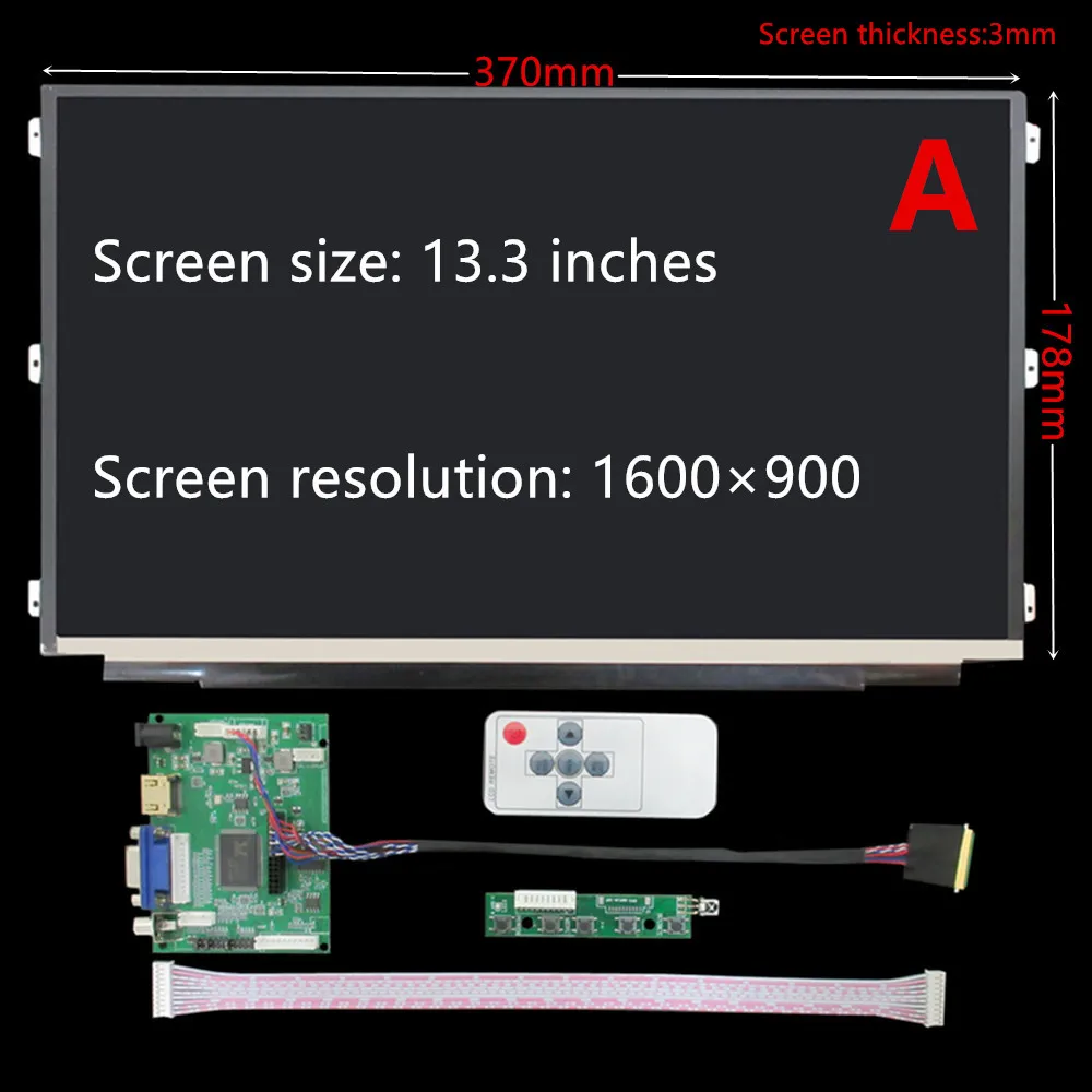 13.3/14/15.6 Inch 1600*900 LCD Screen Display Monitor Control Driver Board For Computer Secondary Screen Raspberry Pi PC