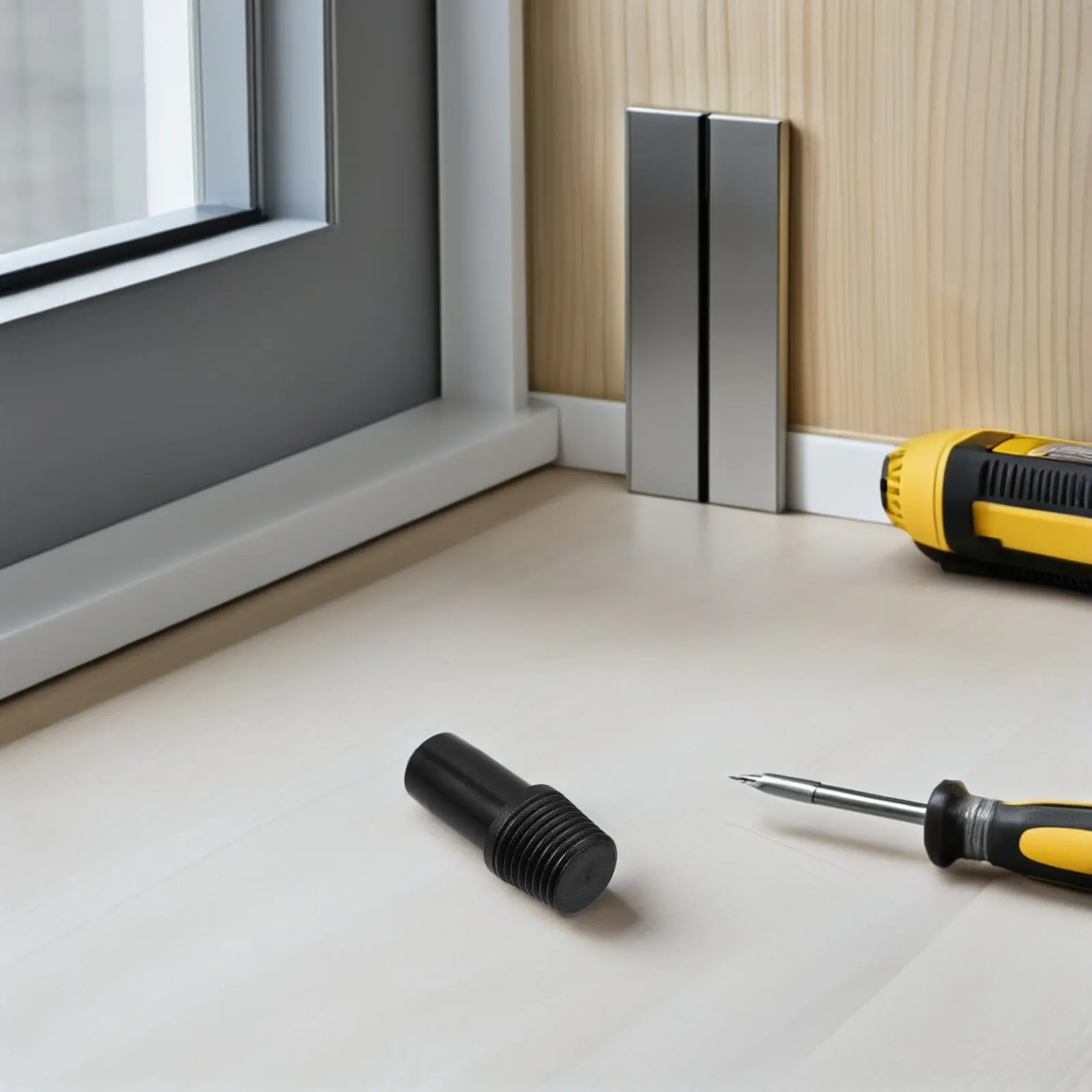 3Pcs German Style Threaded Pole Tips Broom Handle Replacement Extension Pole Adapter Mop Handle Connector for Window Squeegee