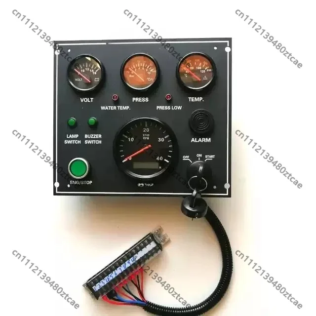 Diesel Engine Instrument Box Assembly, Universal Combined Gauge Monitor Accessories For Generator Sets, Marine And Land Engines