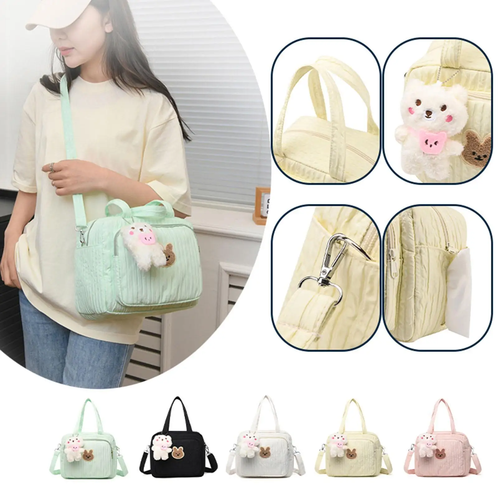 Storage Tote Bag Baby Stuff Storage Organizer Diaper Bag Mommy Shoulder Bag with