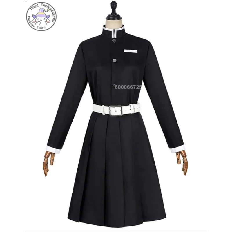 CyAnime kimetsu no yaiba شيطان القاتل تأثيري Tsuyuri Kanao زي المرأة لعب الأدوار Kisatsutai موحدة شعر مستعار حفلة عيد الميلاد Outfi