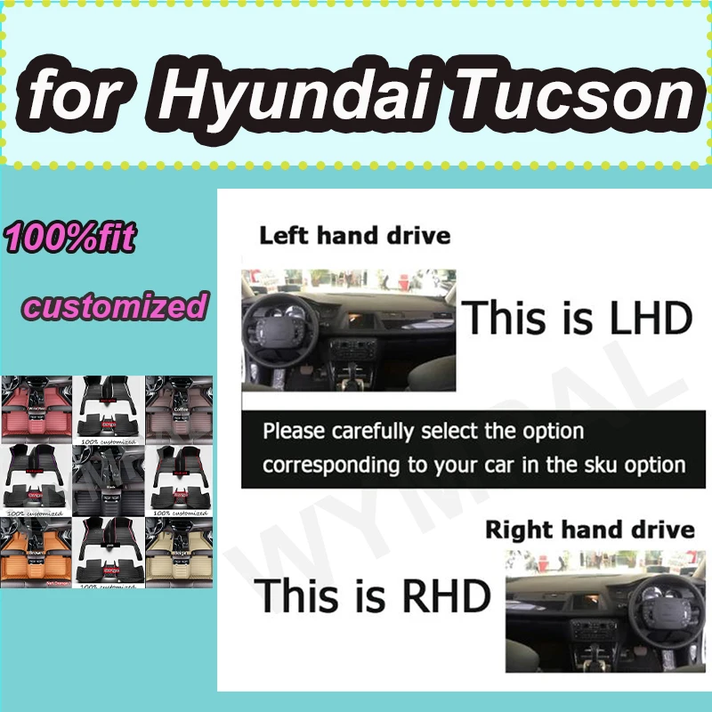 

Роскошные автомобильные коврики для Hyundai Tucson 2015 2016 2017 2018, роскошные кожаные автомобильные коврики