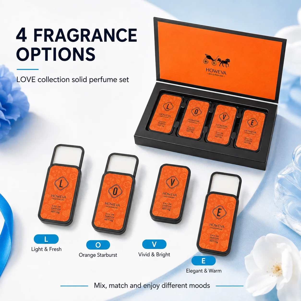 Conjunto de 4 bálsamos perfuma - Perfume Fragrance Gift Set avaliação e preço