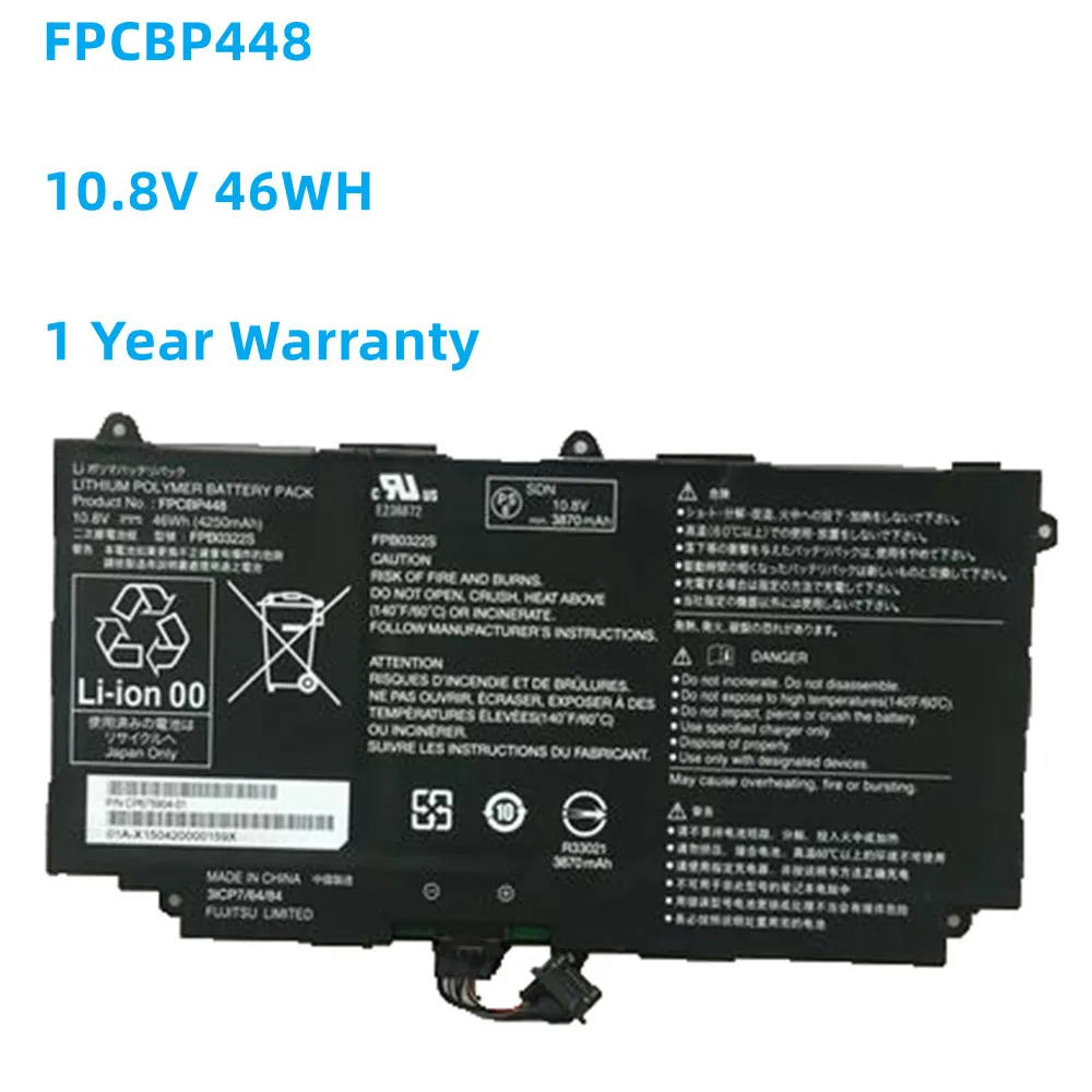 

New FPCBP448 FPB0322S 10.8V 46WH/4250mAh Laptop Battery For Fujitsu Q775 Q736 Q737 CP675904-01