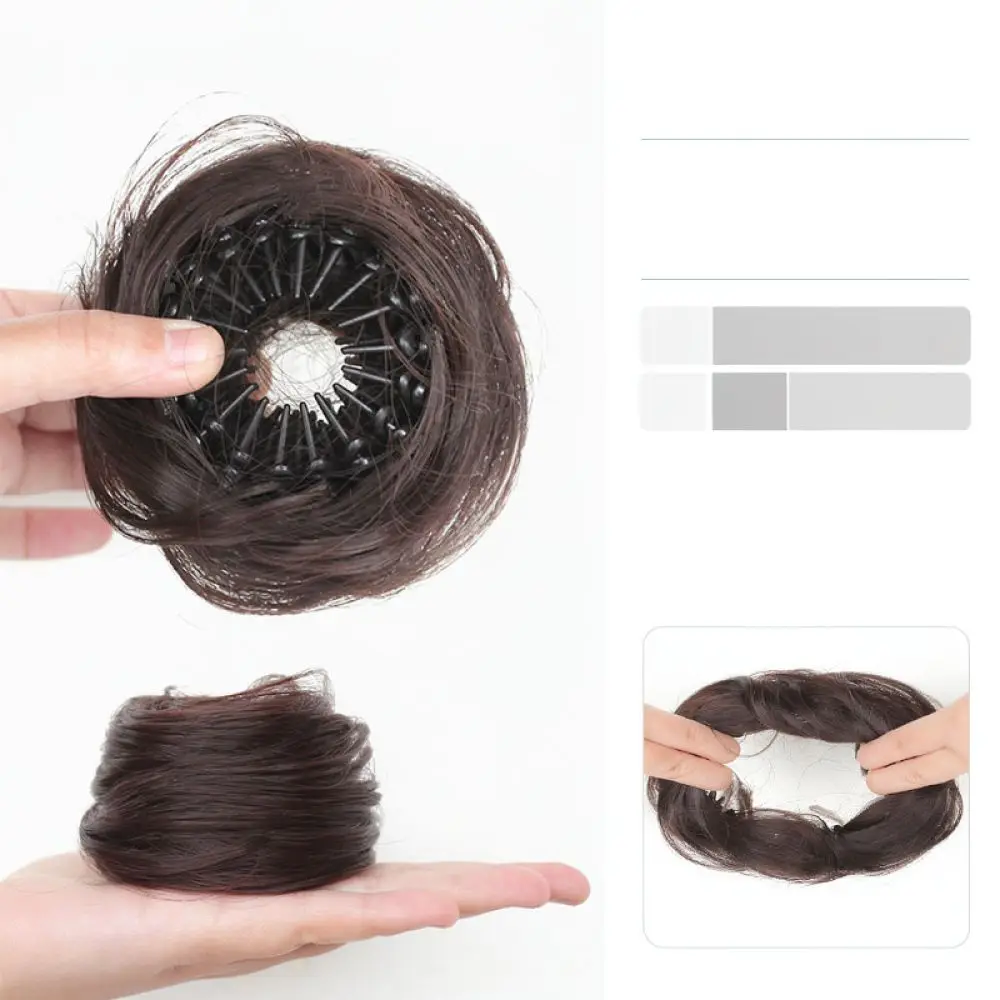 Fashion Synthetic Messy Bun Hairpiece Birds Nest Expansion Clip Natural Looking Updo Styling Accessory Quick Hairstyle Tool Lady