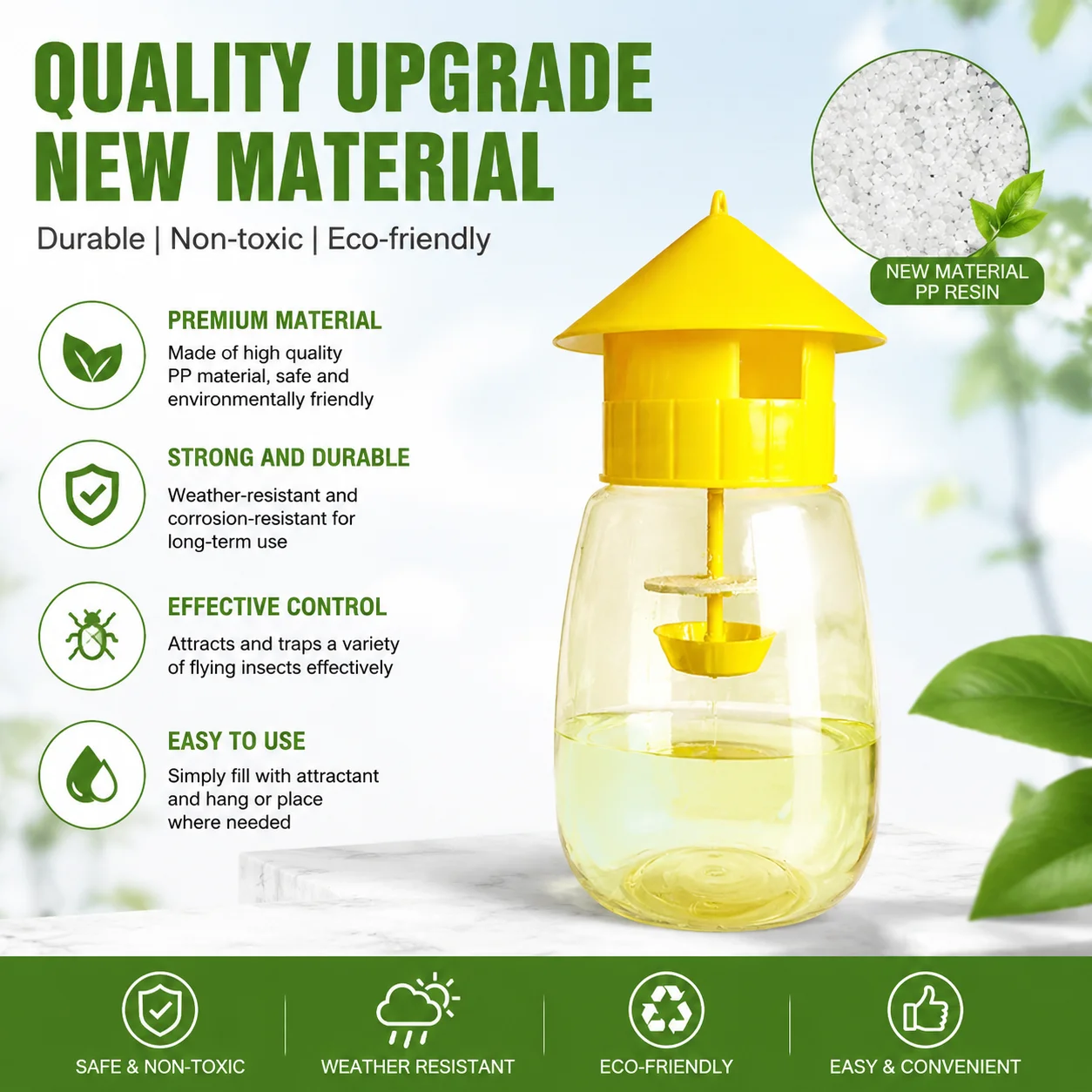 Reusable Hanging Fly Wasp Insect Traps Outdoor Garden Orchard Asian Hornet Catcher Fruit Fly Catcher Pest Control Tools