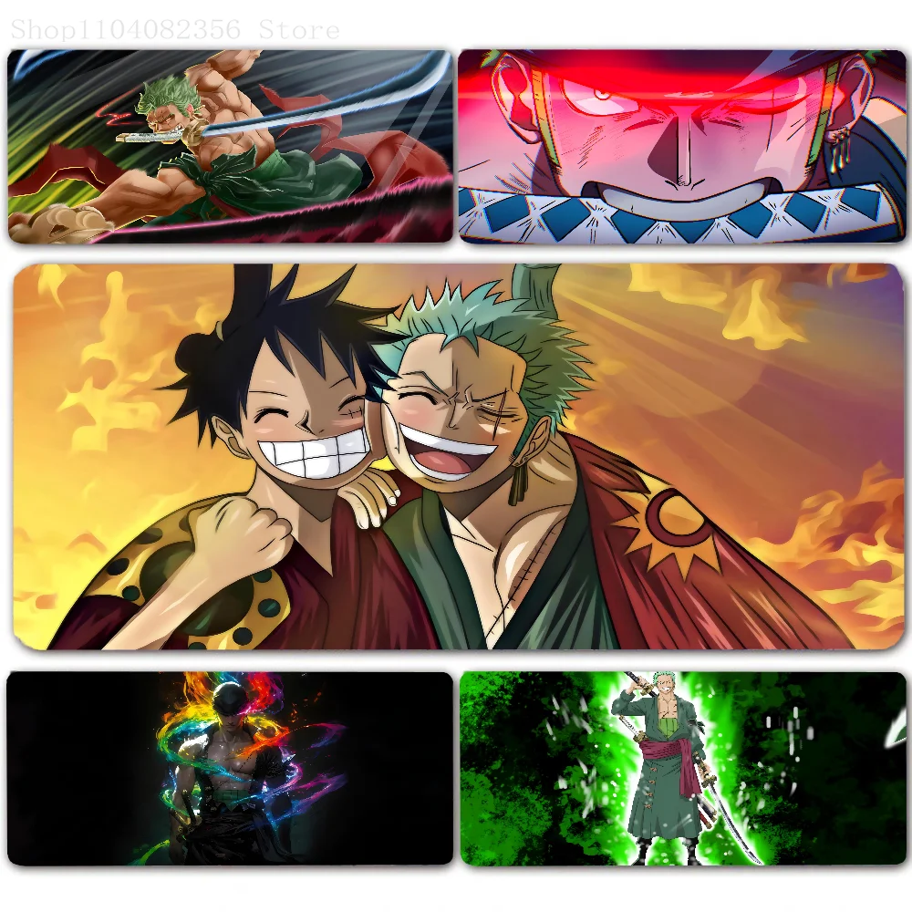 

HOT O-One P-Piece Zoro Roronoa Locking Edge Mouse Pad Game Gaming Mousepad XL Large Gamer Keyboard PC Desk Mat Computer Tablet