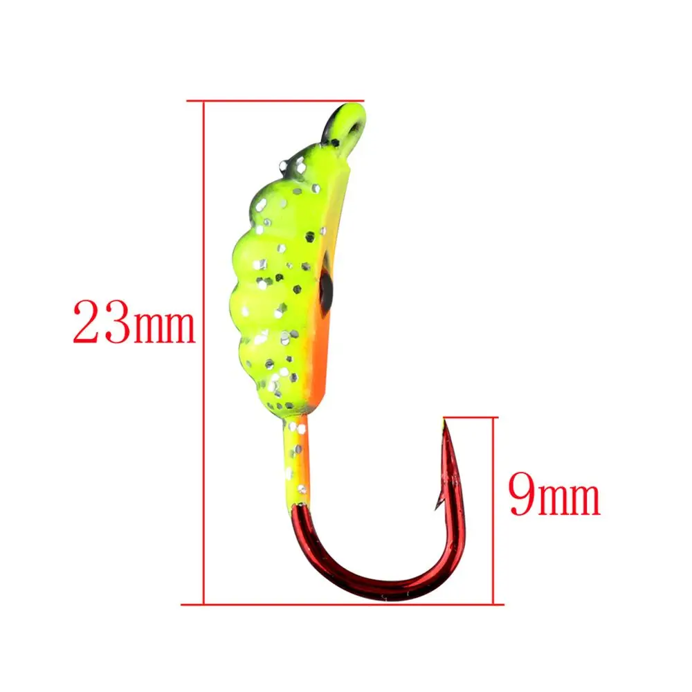 6Pcs High Quality Artificial Balancer Walleye AD-Sharp  Lead Hard Hook Winter Bait Ice Fishing Lure